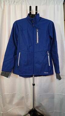 Cabela's Men's Blue Softshell Fleece Lined Jacket Full Zip Large